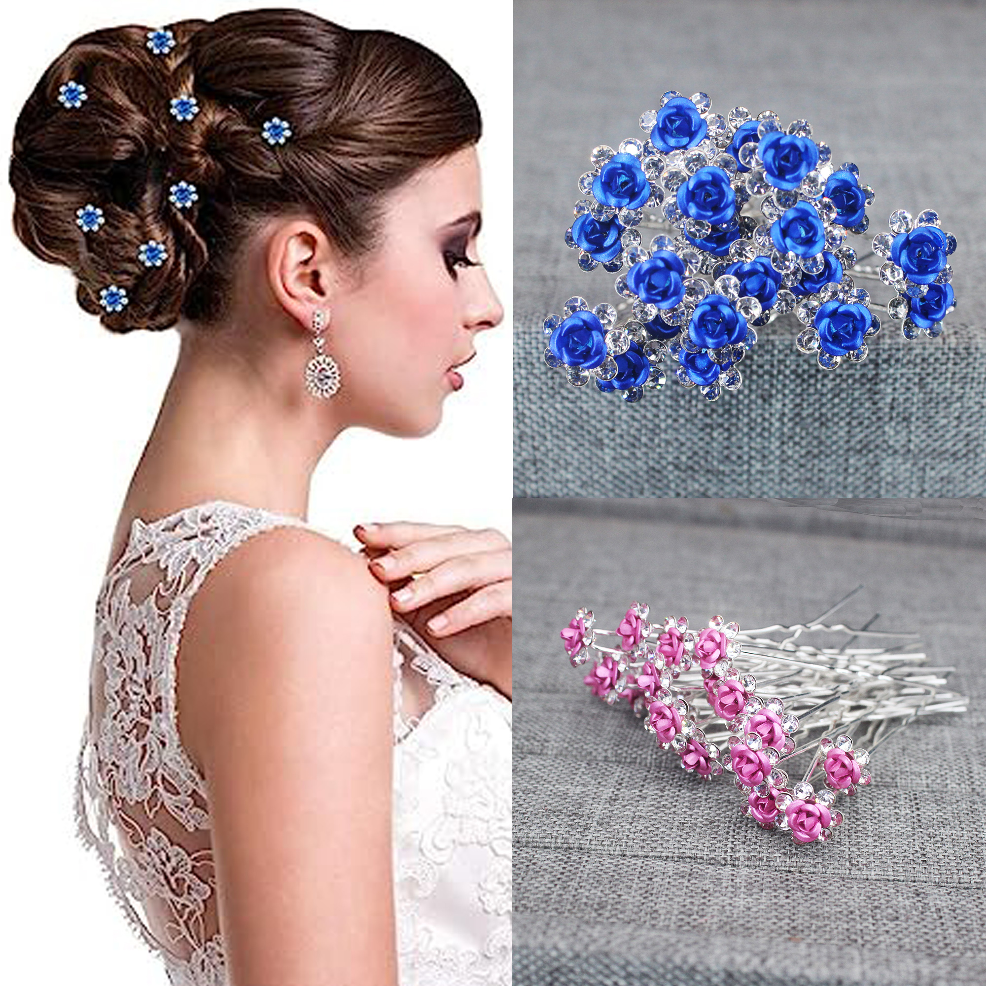 20PCS Rose Flower Rhinestone H - Event Suppliers review and price