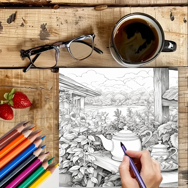 Tea In The Gardens Coloring Bo - Supply Event review and price