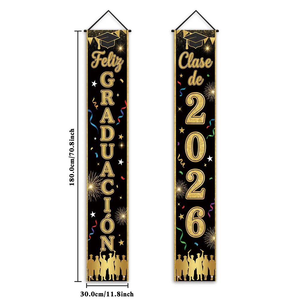 Feliz Graduacion Class of 2026 - Party Banner Gold review and price
