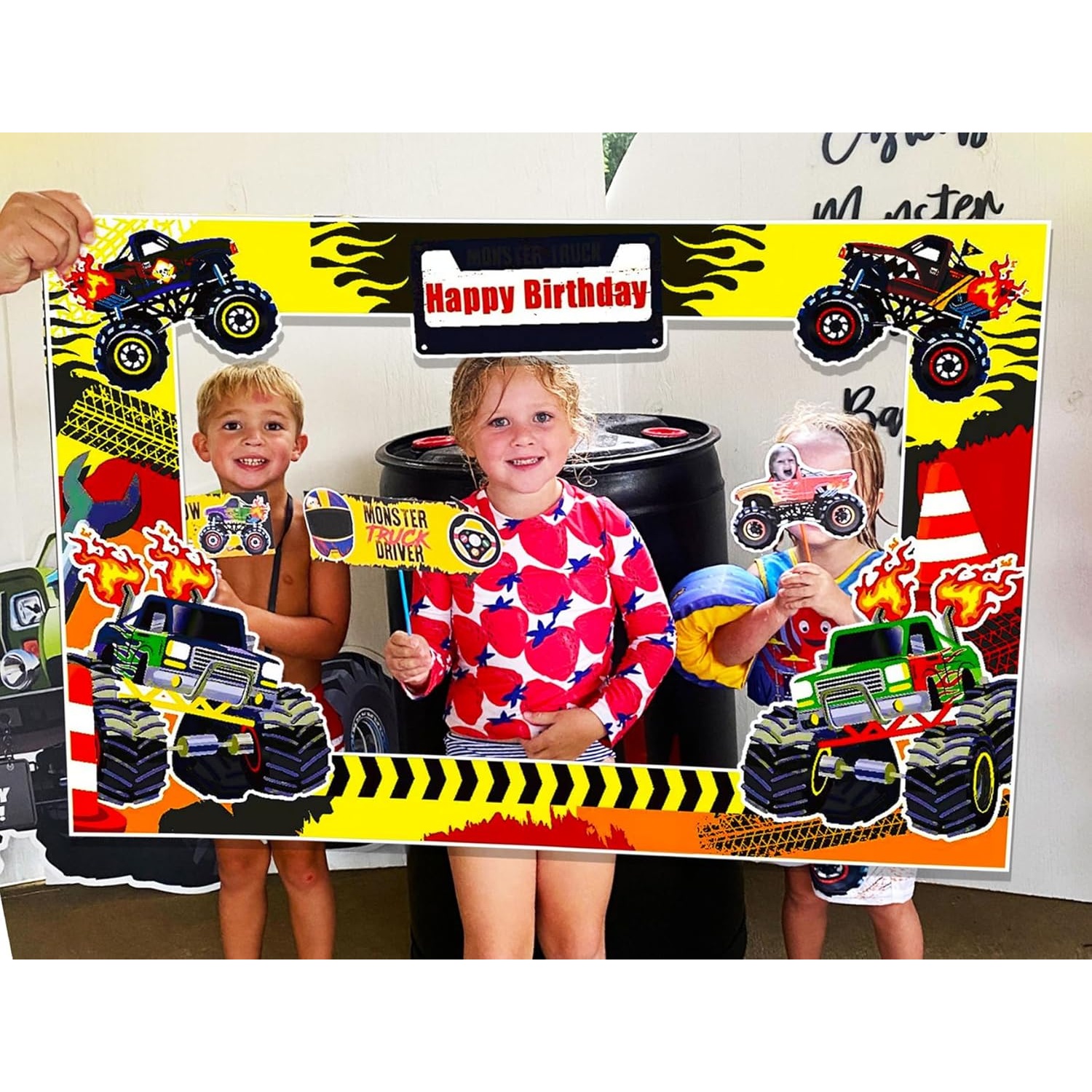 LaVenty Monster Truck Birthday - Photo Booth Frame review and price