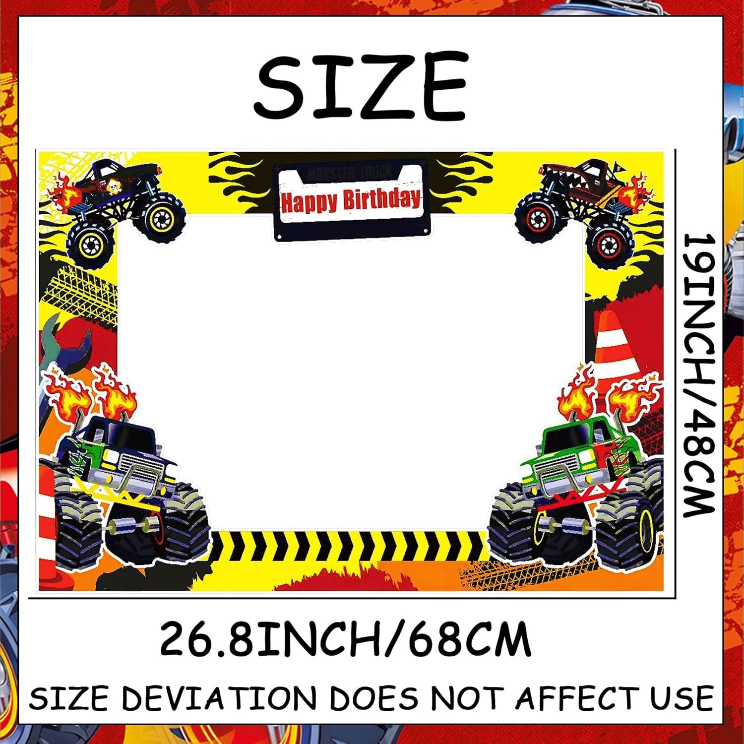 LaVenty Monster Truck Birthday - Photo Booth Frame review and price
