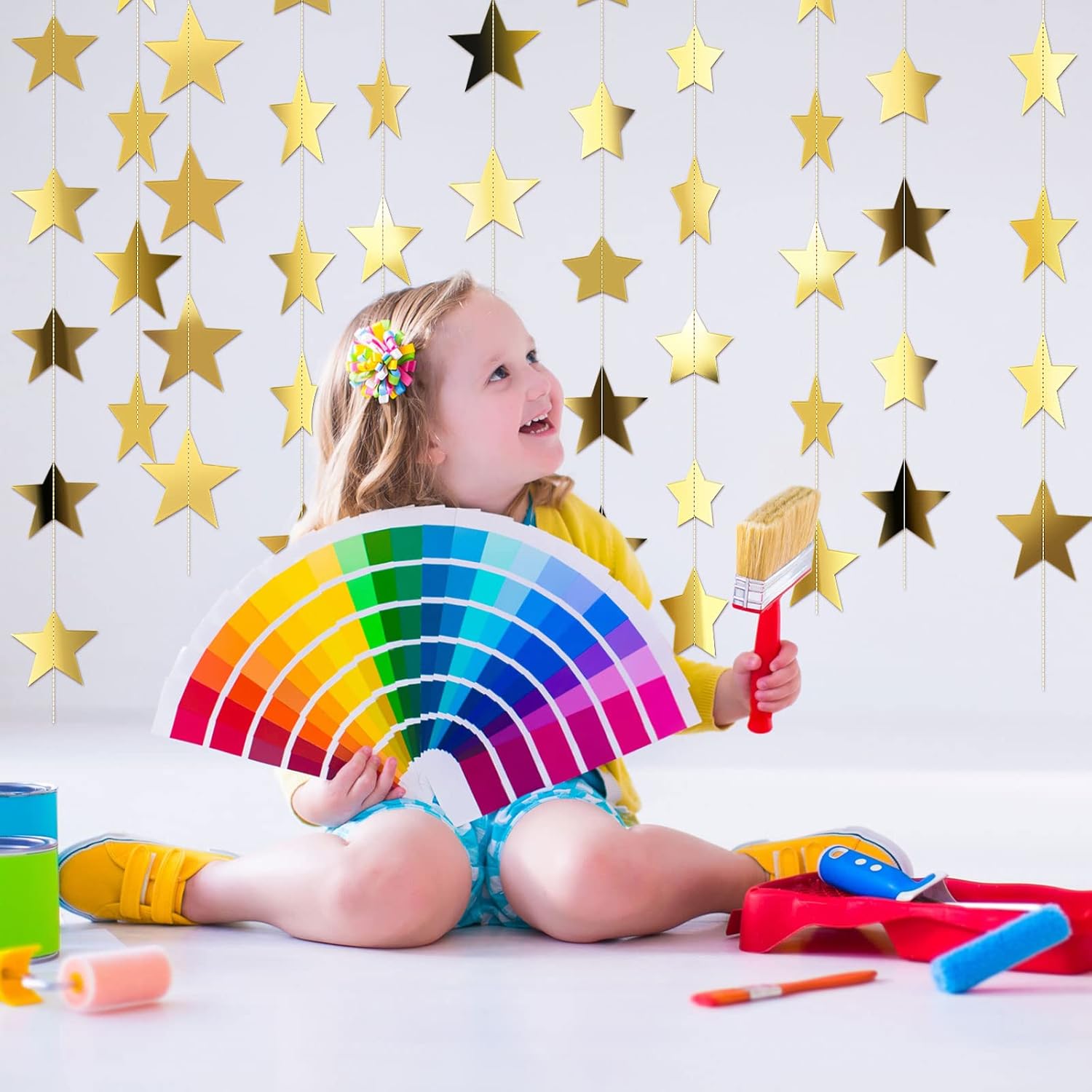 130ft Star Garland Banner for  - Party Banner Gold review and price