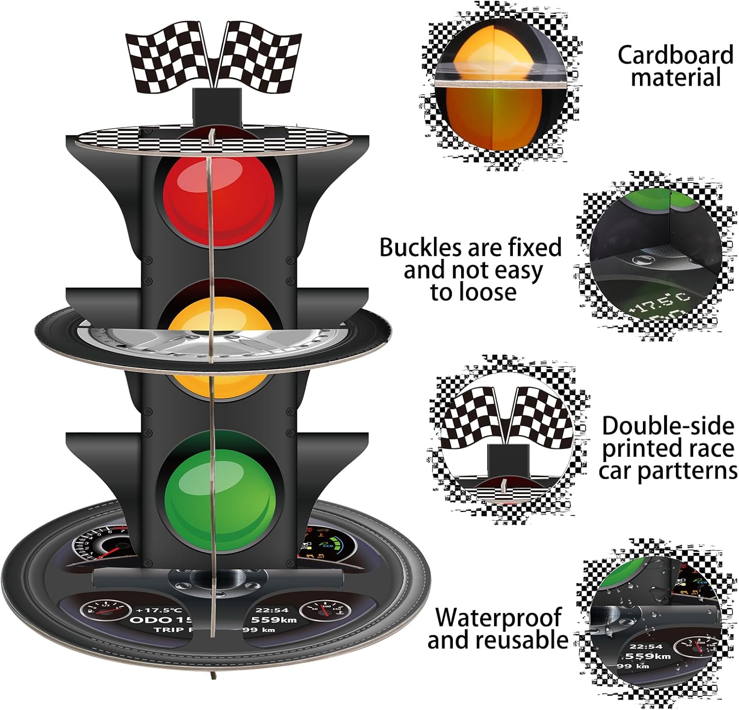 3-Tier Race Car Cupcake Stand, - Cupcake Stand Tier review and price