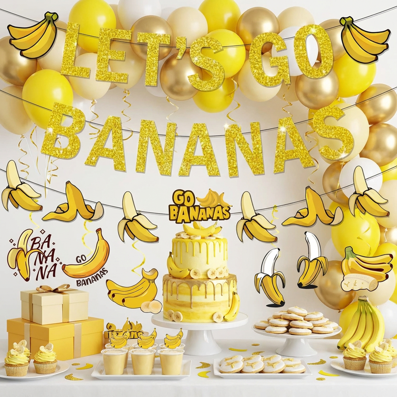 1Set Yellow Bananas Birthday B - Let'S Party Event Supply review and price