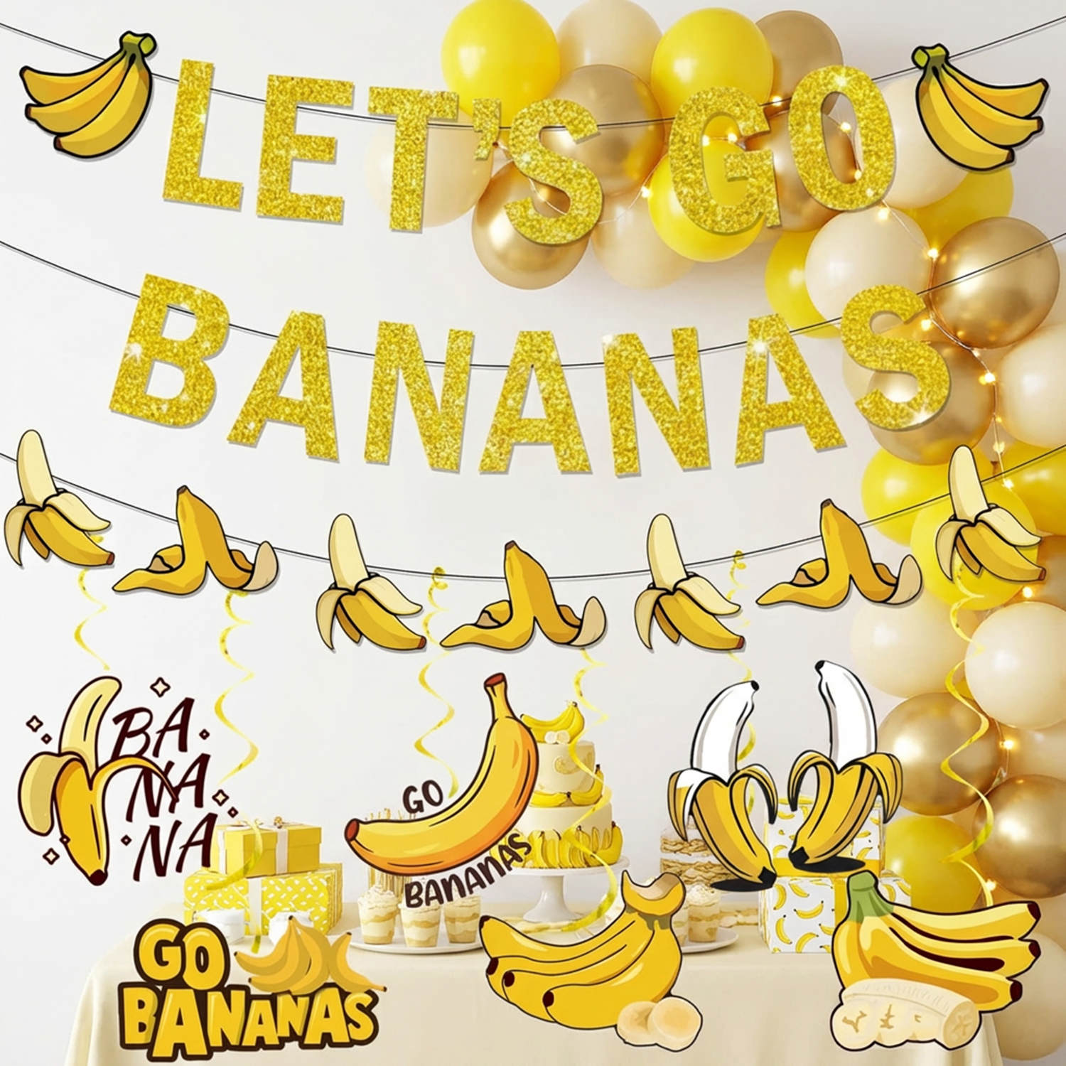 1Set Yellow Bananas Birthday B - Let'S Party Event Supply review and price