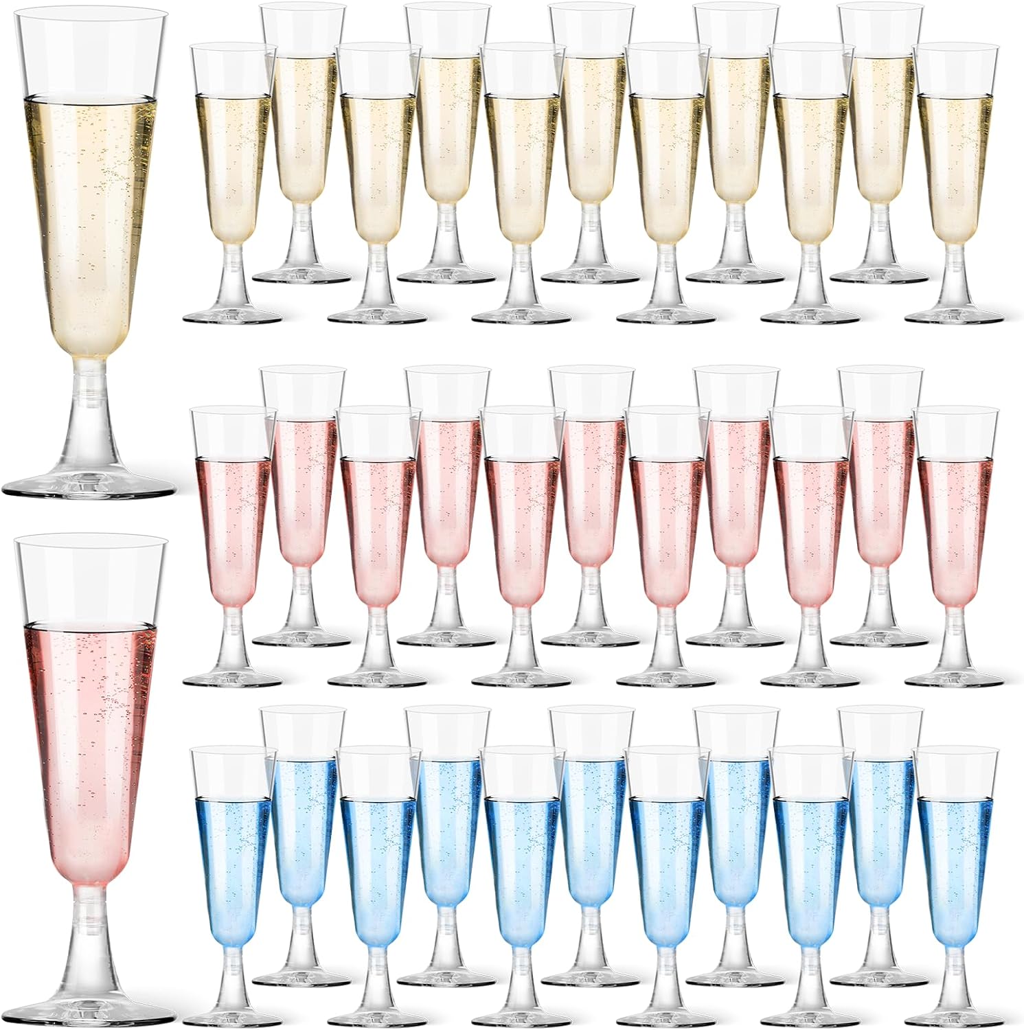 Plastic Champagne Flutes 40 Pa - Eve Party review and price